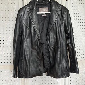 Wilsons Leather Women's Sleek Black Leather Jacket